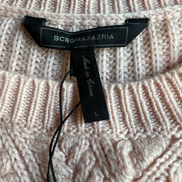 BCBGMaxAzria Light Pink Textured Sweater - Picture 4 of 9